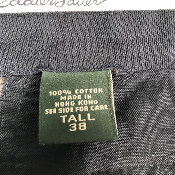 Vintage Eddie Bauer Pants Men 38x32 Brown Windowpane Houndstooth Cuffed Classic - Picture 10 of 11